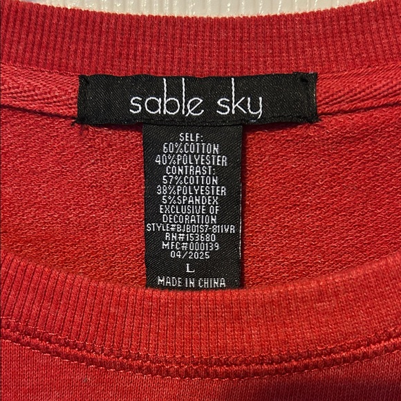 Sable Sky  Red 'Classy Til Kick Off' Sweater - Picture 3 of 6